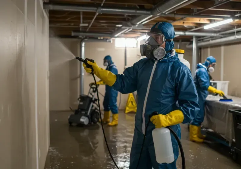 Basement Sanitization and Antimicrobial Treatment process in San Manuel, AZ