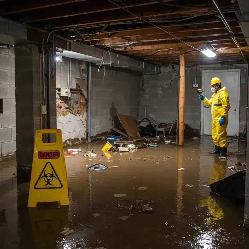 Flooded Basement Electrical Hazard in San Manuel, AZ Property